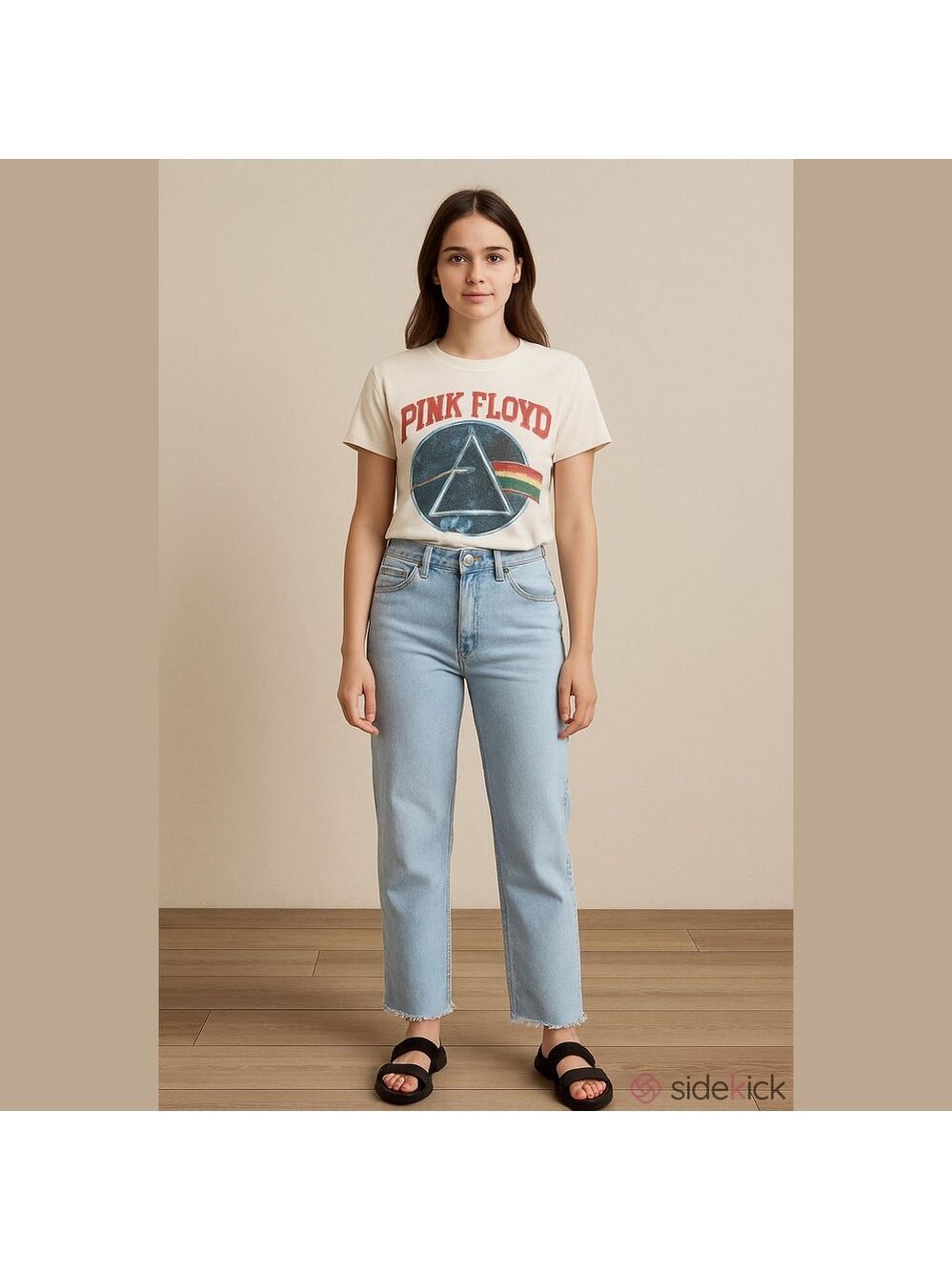 Vintage 80's Levi's Orange Tab Light Blue  Straight-Leg Jeans With Raw Hem